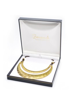 Estuche polipiel azul para collar 162x162x37 mm. J-02-C-A