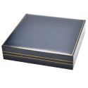 Estuche polipiel azul para collar 162x162x37 mm. J-02-C-A