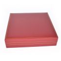 Estuche polipiel rojo para collar 162x162x37 mm. J-02-C-R