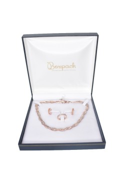 Estuche polipiel azul para conjunto 162x162x37 mm. J-02-A-A