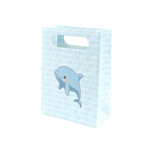 Bolsa de papel infantil azul para joyería y bisutería 110x150x50 mm B-AN