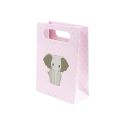Papieren kindertasje, roze 110 x 150 x 50 mm B-AN