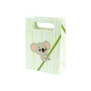Grüne Kinder-Papiertragetasche für Schmuck 110 x 150 x 50 mm B-AN