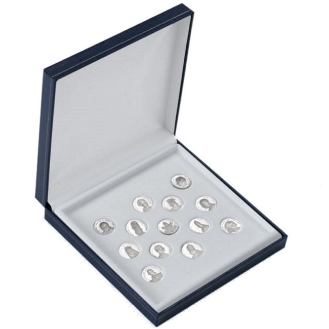 Estuche polipiel azul para arras 162x162x37 mm. J-02-A20-A