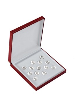 Estuche polipiel rojo para arras 162x162x37 mm. J-02-A20-R