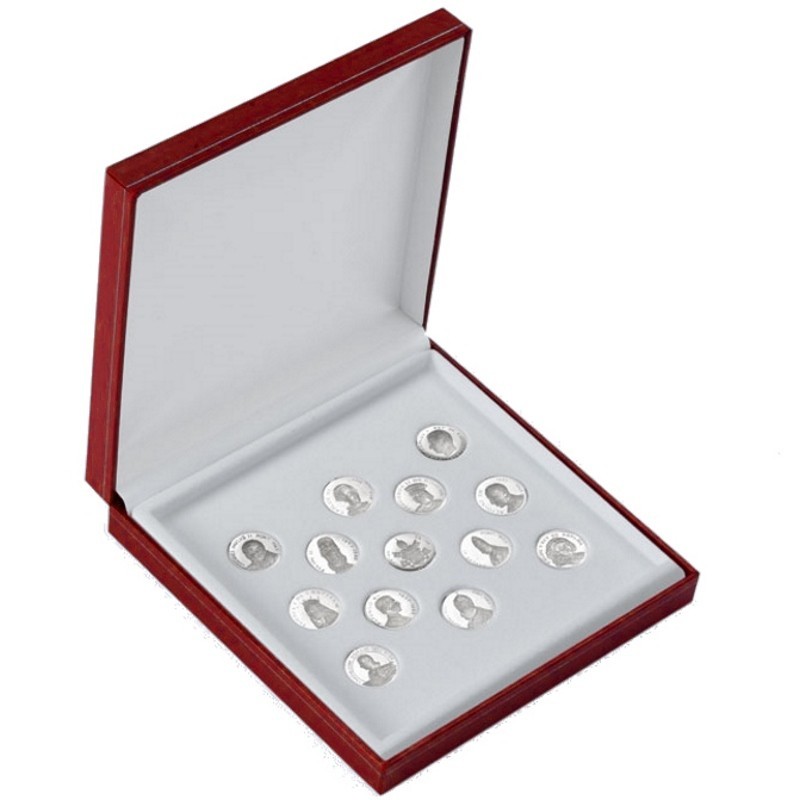 Estuche polipiel rojo para arras 162x162x37 mm. J-02-A20-R