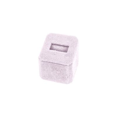 Présentoir à bague 36 x 36 x 37 mm CD-S101 - microfibre Lilas clair MF-97
