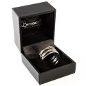 Estuche polipiel negro para anillo patilla 47x52x40 mm. C-2-SP