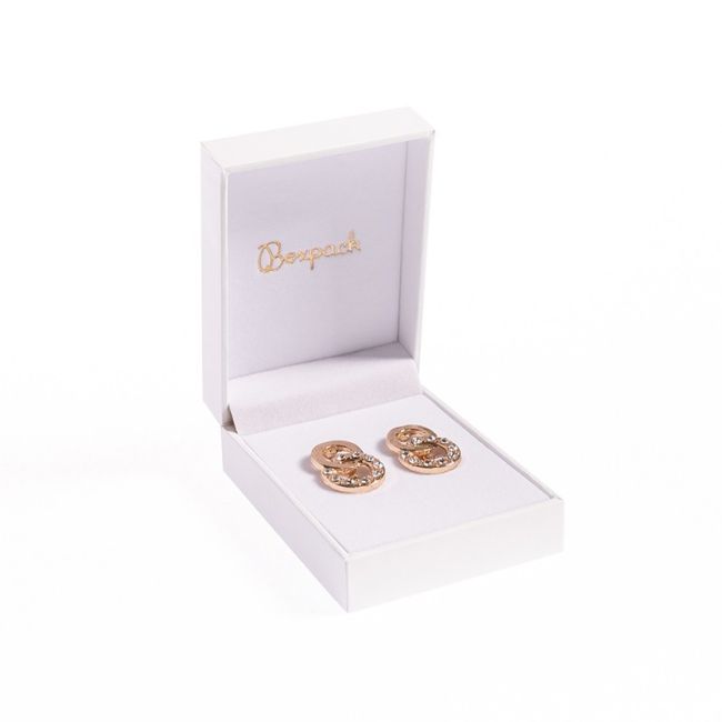 Estuche polipiel blanco para pendientes 59x79x24 mm. FR-3-P-B