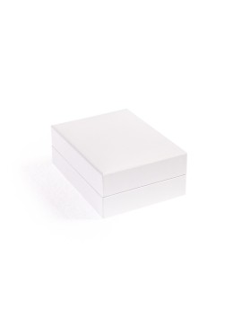 Estuche polipiel blanco para pendientes 59x79x24 mm. FR-3-P-B