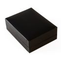 Leatherette earring box, black 59 x 79 x 24 mm C-3-P