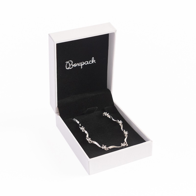 Estuche polipiel blanco para colgante 59x79x24 mm. FR-3-C-N