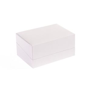 Estuche polipiel blanco para alianzas 74x48x40 mm. FR-8-A-B