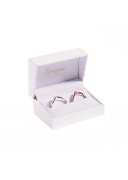 Estuche polipiel blanco para alianzas 74x48x40 mm. FR-8-A-B