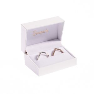 Estuche polipiel blanco para alianzas 74x48x40 mm. FR-8-A-B