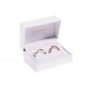 Leatherette wedding ring box, white 74 x 48 x 40 mm FR-8-A-B