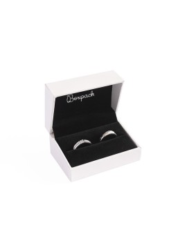 Estuche polipiel blanco para alianzas 74x48x40 mm. FR-8-A-N