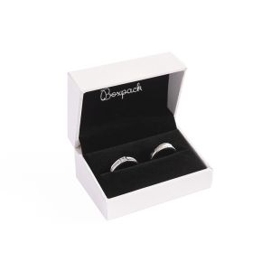 Estuche polipiel blanco para alianzas 74x48x40 mm. FR-8-A-N