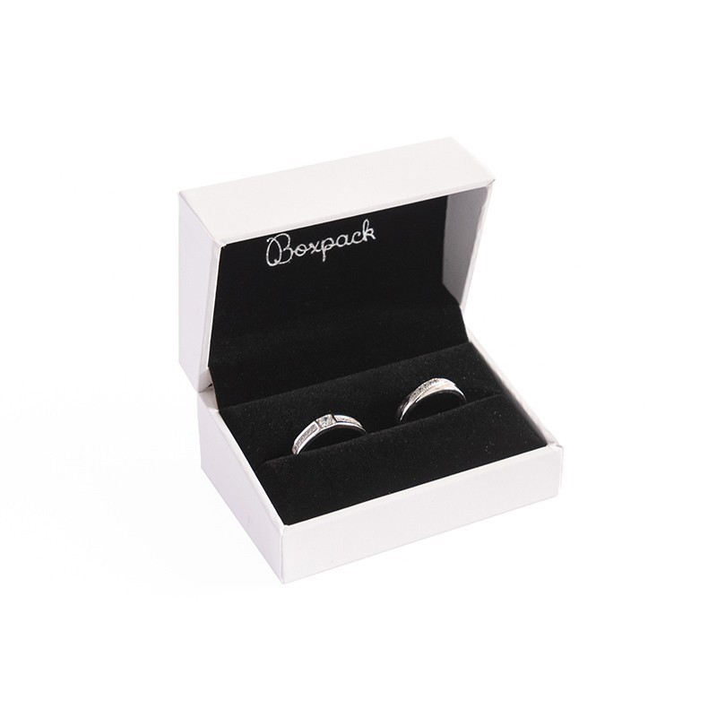 Estuche polipiel blanco para alianzas 74x48x40 mm. FR-8-A-N