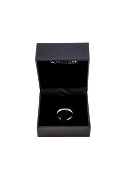 Estuche polipiel negro para anillo 70x70x50 mm. C-10-SP