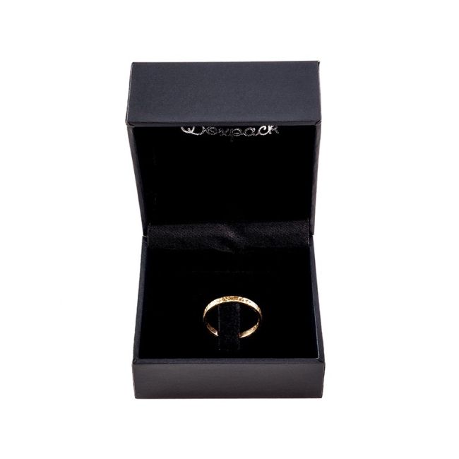 Écrin en simili-cuir noir pour bague 70 x 70 x 50 mm C-10-SP