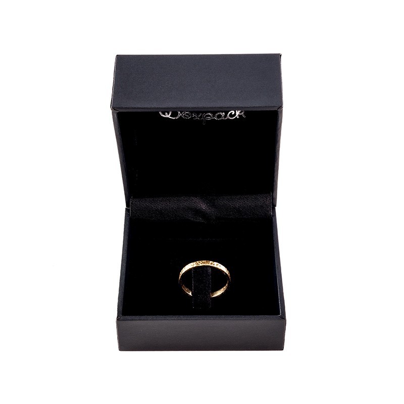 Estuche polipiel negro para anillo 70x70x50 mm. C-10-SP