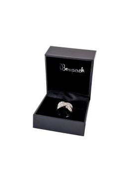 Estuche polipiel negro para anillo 70x70x50 mm. C-10-SP