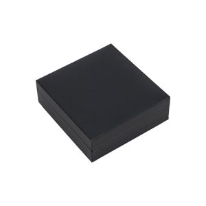 Leatherette earring box, black 87 x 91 x 30 mm C-4-P