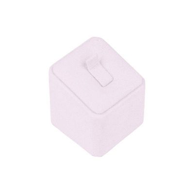 Présentoir à bague 38 x 38 x 40 mm CD-S112 - microfibre Lilas clair MF-97