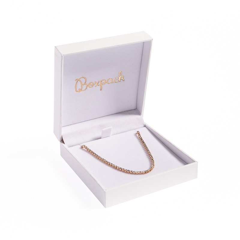 Estuche polipiel blanco para colgante 87x91x30 mm. FR-4-C-B