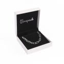 Estuche polipiel blanco para colgante 87x91x30 mm. FR-4-C-N