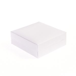 Estuche polipiel blanco para conjunto 87x91x30 mm. FR-4-J-B