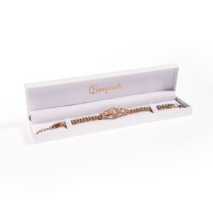 Estuche polipiel blanco para pulsera 219x55x22 mm. FR-5-PE-B