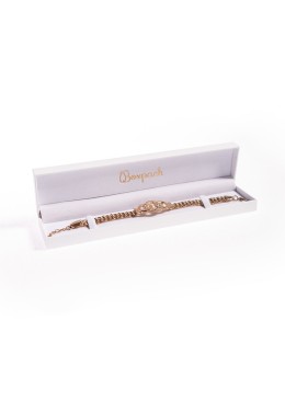 Estuche polipiel blanco para pulsera 219x55x22 mm. FR-5-PE-B