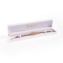 Kunstleren sieradendoosje voor armband, wit 219 x 55 x 22 mm FR-5-PE-B