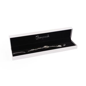 Estojo para pulseira em pele sintética, branco 219 x 55 x 22 mm FR-5-PE-N