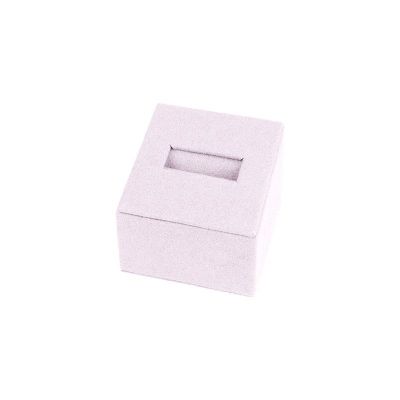 Espositore per anelli 46 x 46 x 37 mm CD-S121 - microfibra Lilla chiaro MF-97