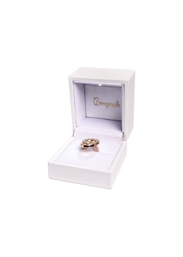 Estuche polipiel blanco para anillo 60X65X50 mm. C-11-S-B