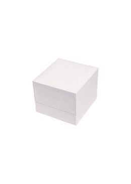 Estuche polipiel blanco para anillo 60X65X50 mm. C-11-S-B