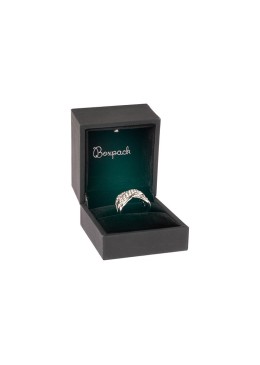 Estuche polipiel negro para anillo 60X65X50  mm. C-11-S-N