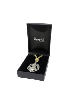 Estuche polipiel negro para medalla con cordon 110x155x50 mm. C-15-MC