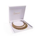 Estuche polipiel blanco para collar 160x160x35 mm. FR-7-C-B