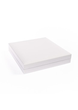 Estuche polipiel blanco para collar 160x160x35 mm. FR-7-C-B