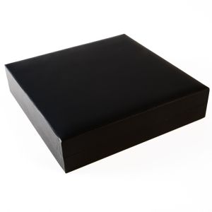 Leatherette necklace box, black 160 x 160 x 35 mm C-7-C