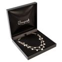 Estuche polipiel negro para collar 160x160x35 mm. C-7-C