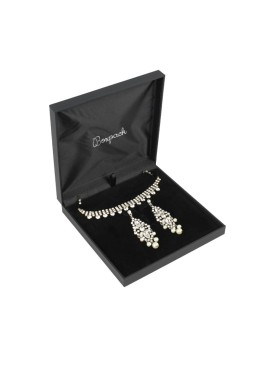 Estuche polipiel negro para conjunto 160x160x35 mm. C-7-A