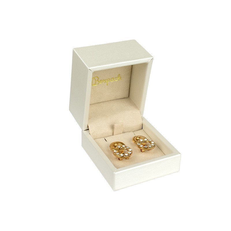 ESTUCHE PARA PENDIENTES COLOR BLANCO ROTO 62x67x56 Mm. WD-1-P