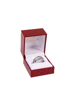 Estuche para anillo de joyería bisutería 47X52X41 mm rojo CR-2-S