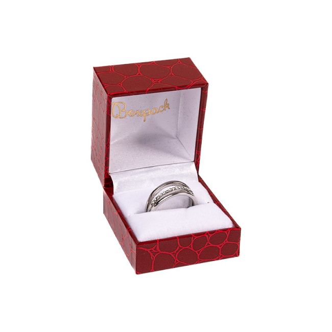 Estuche para anillo de joyería bisutería 47X52X41 mm rojo CR-2-S