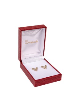 Estuche para pendientes de joyería bisutería 60X80X32 mm rojo LZ-3-P